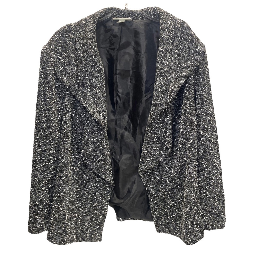 Dress Barn Women's Black and Gray Tweed Jacket / Blazer - Size 14/16 XL